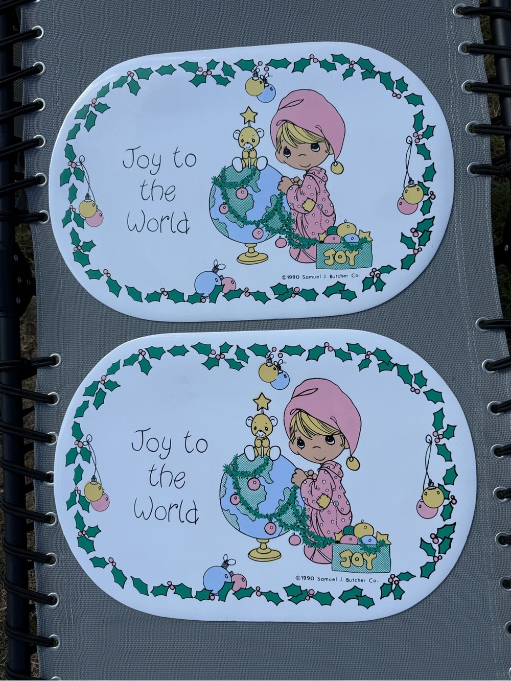 1990 Precious Moments Holiday Placemats